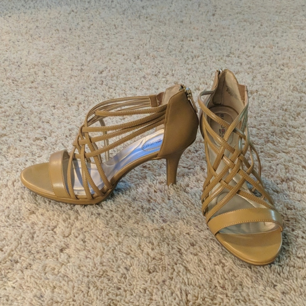Tan Heeled Sandals